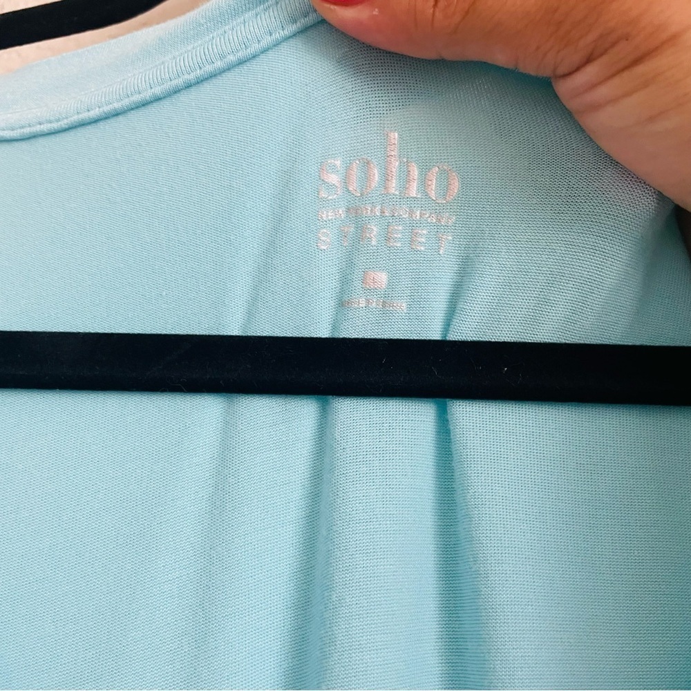 Soho New York Company Blue Sleeveless V-Neck Sundress maxi Large casual summer - Picture 5 of 10